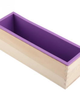 Silikoneform med trækasse til sæbeblokke